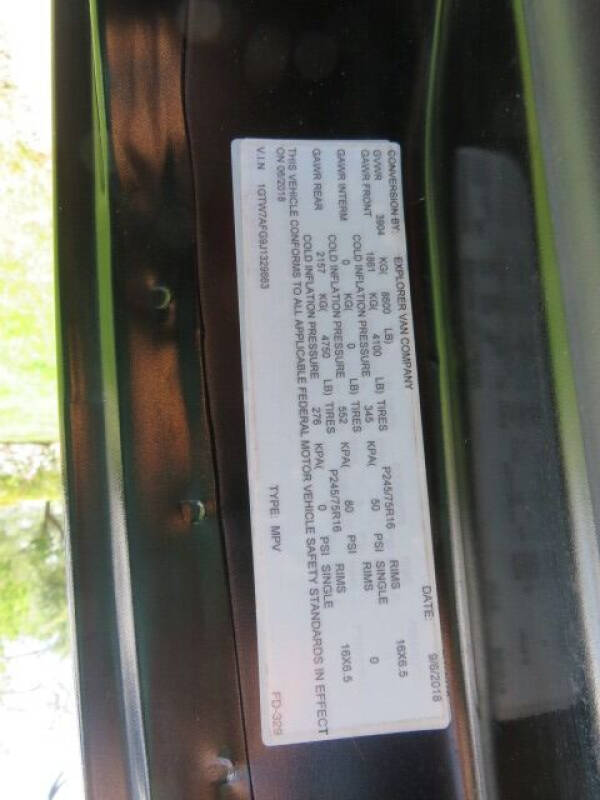 2018 GMC Savana 2500