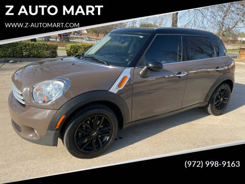 2014 MINI Countryman for sale at Z AUTO MART in Lewisville TX