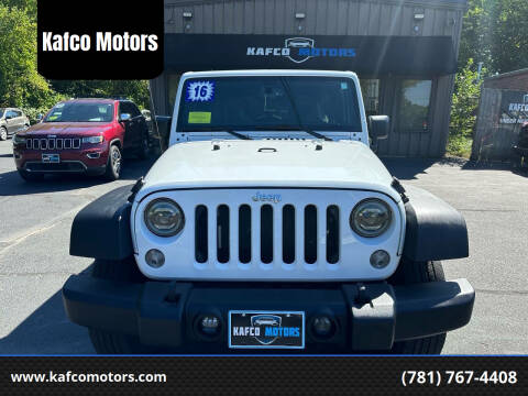 2016 Jeep Wrangler Unlimited for sale at Kafco Motors in Holbrook MA