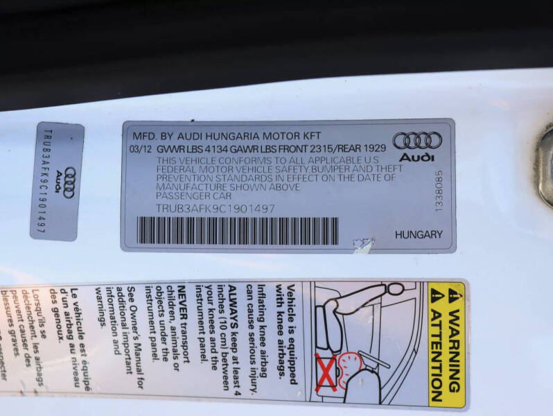 2012 Audi TT RS 2.5 quattro