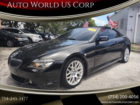 2010 BMW 6 Series for sale at Auto World US Corp in Plantation FL