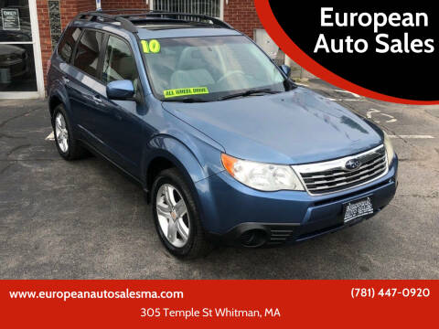 2010 Subaru Forester for sale at European Auto Sales in Whitman MA