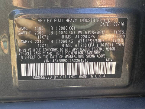 2010 Subaru Outback 2.5i Limited