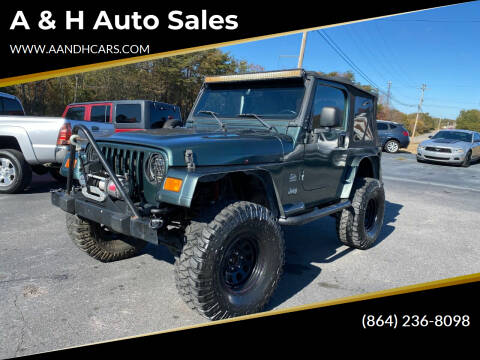 2004 Jeep Wrangler for sale at A & H Auto Sales in Greenville SC