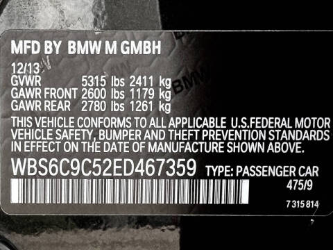 2014 BMW M6 Gran Coupe