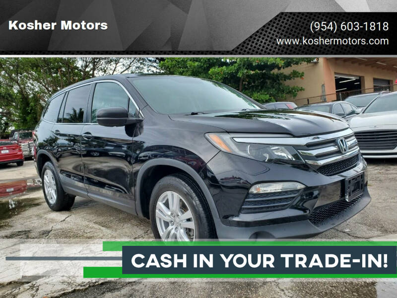 2017 Honda Pilot for sale at Kosher Motors in Hollywood FL