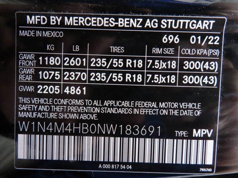 2022 Mercedes-Benz GLB GLB 250 4MATIC