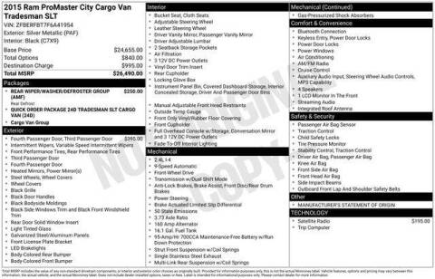 2015 RAM ProMaster City SLT