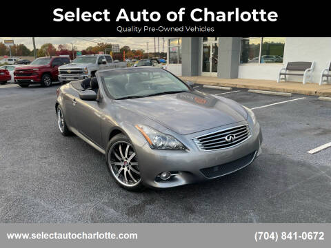 2013 Infiniti G37 Convertible for sale at Select Auto of Charlotte in Matthews NC