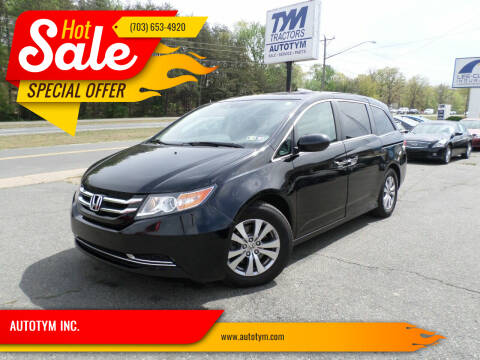 2016 Honda Odyssey for sale at AUTOTYM INC. in Fredericksburg VA