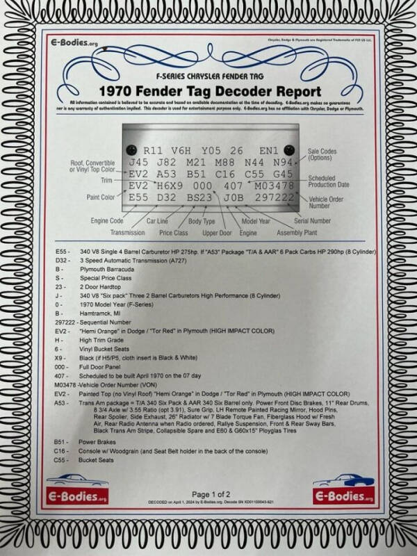 1970 Plymouth Barracuda