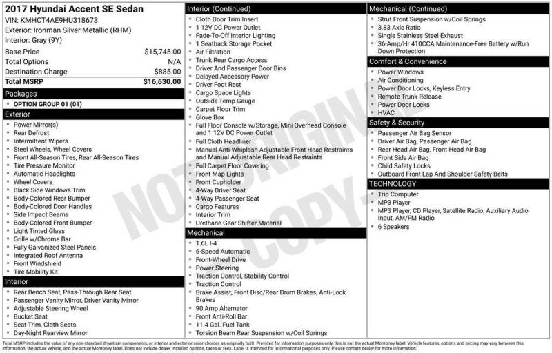 2017 Hyundai Accent SE