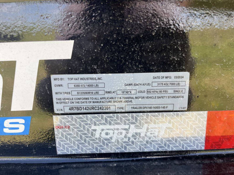 2024 TOP HAT 14K DUMP