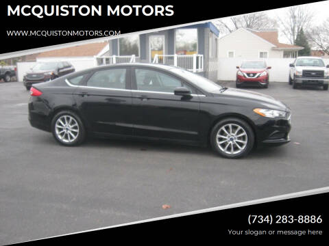 2017 Ford Fusion for sale at MCQUISTON MOTORS in Wyandotte MI