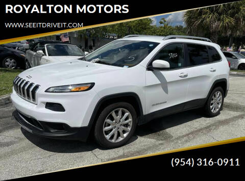 2016 Jeep Cherokee for sale at ROYALTON MOTORS in Plantation FL