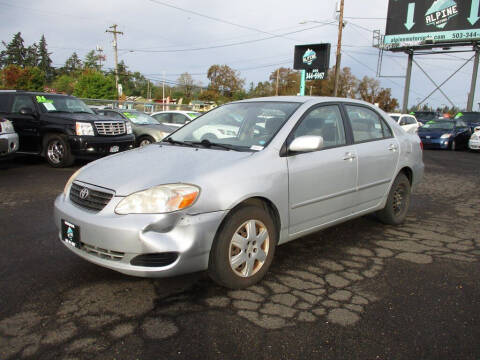 2006 Toyota Corolla for sale at ALPINE MOTORS in Milwaukie OR