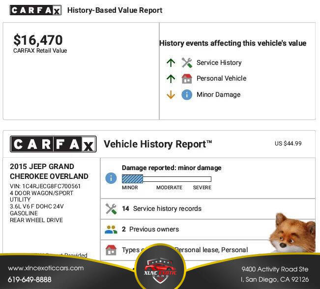2015 Jeep Grand Cherokee Overland
