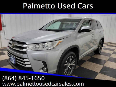 2018 Toyota Highlander for sale at Palmetto Used Cars in Piedmont SC