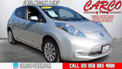 2013 Nissan LEAF for sale at CARCO OF POWAY in Poway CA