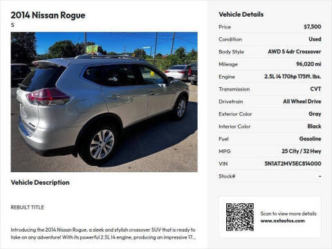 2014 Nissan Rogue S