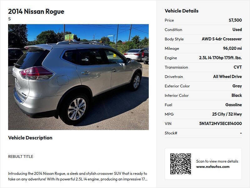 2014 Nissan Rogue S
