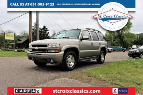 2002 Chevrolet Tahoe for sale at St. Croix Classics in Lakeland MN