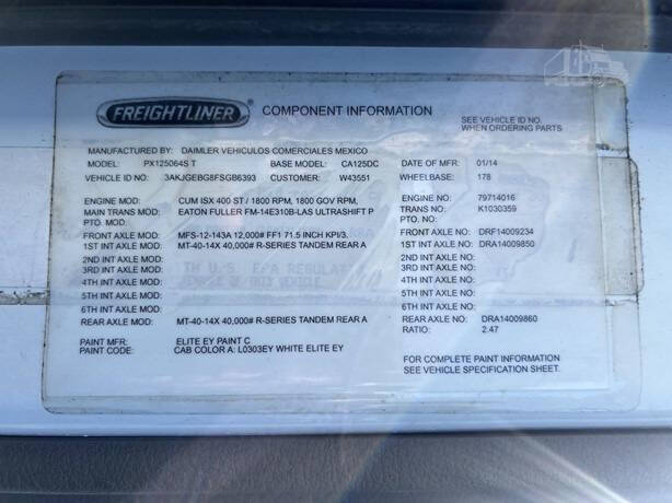 2015 Freightliner Cascadia