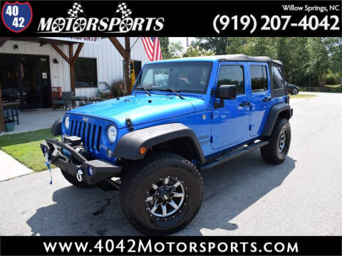 2015 Jeep Wrangler Unlimited for sale at 4042 Motorsports in Willow Spring NC