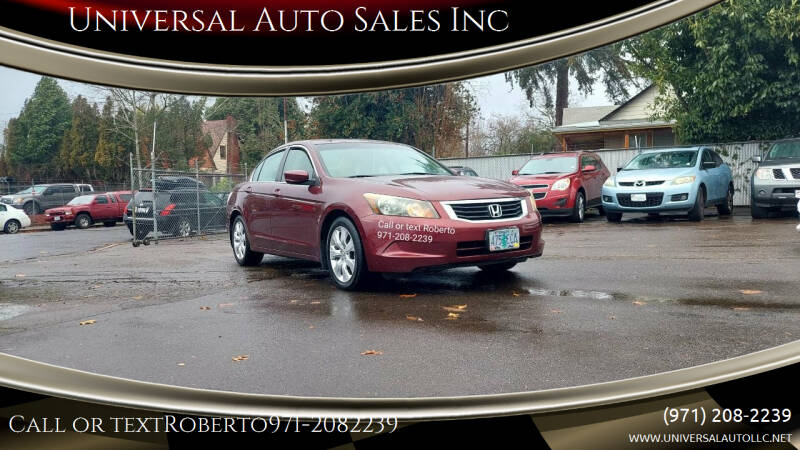 2009 Honda Accord for sale at Universal Auto Sales Inc in Salem OR