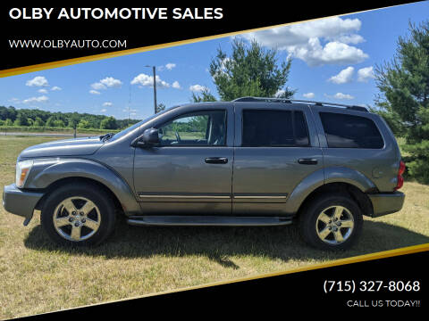 2006 Dodge Durango for sale at OLBY AUTOMOTIVE SALES in Frederic WI