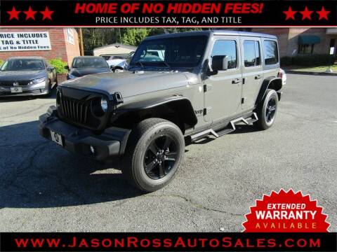 2019 Jeep Wrangler Unlimited for sale at Jason Ross Auto Sales in Burlington NC