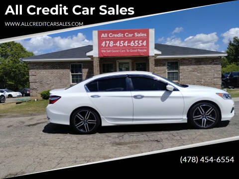 2016 Honda Accord for sale at All Credit Car Sales in Milledgeville GA