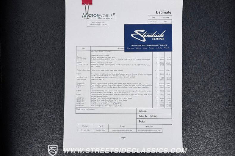 1978 Volkswagen Super Beetle