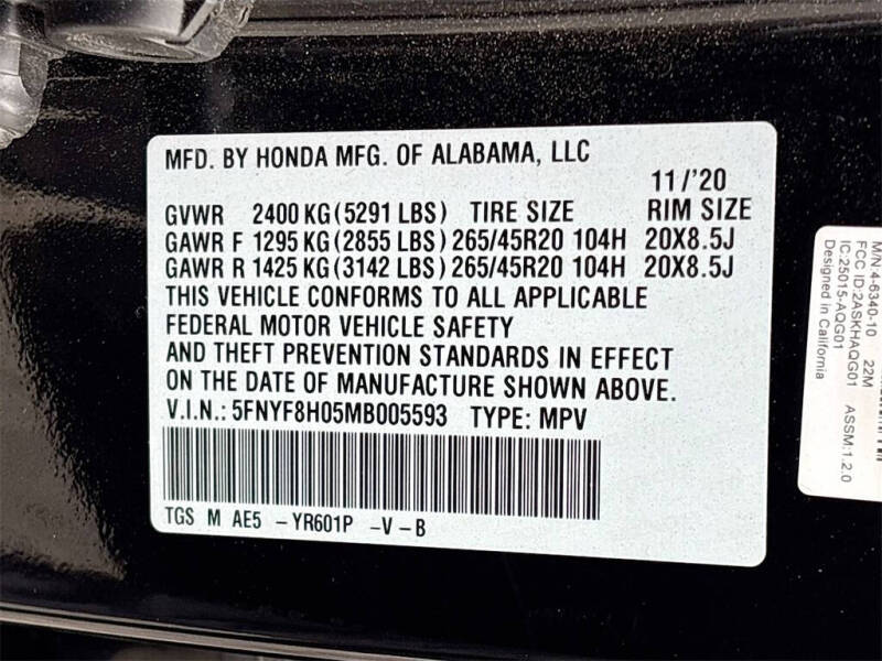 2021 Honda Passport Elite