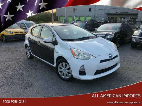 2012 Toyota Prius c for sale at All American Imports in Alexandria VA