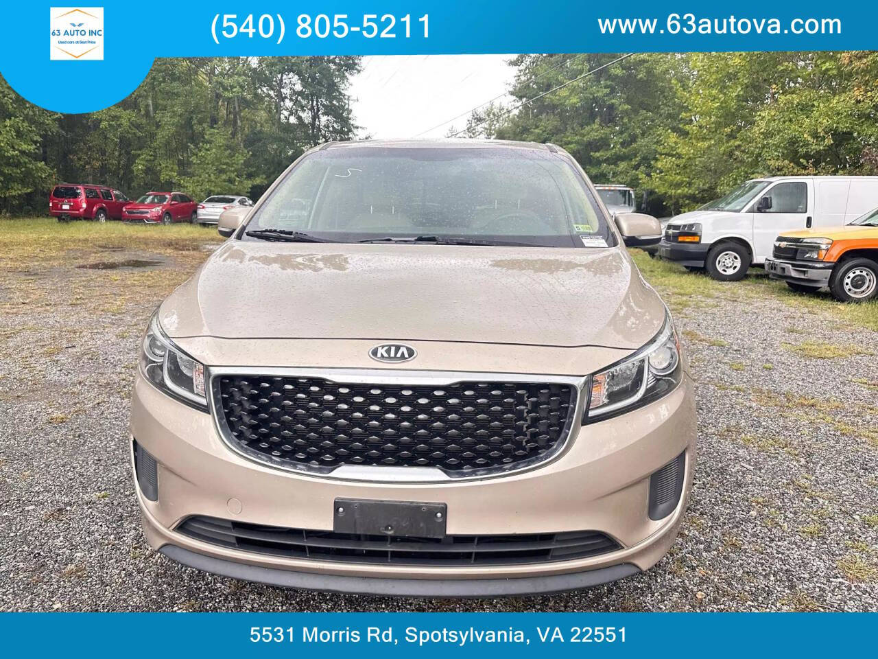 2016 Kia Sedona for sale at 63 Auto Inc in Spotsylvania, VA