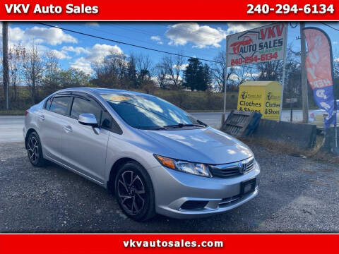 2012 Honda Civic for sale at VKV Auto Sales in Laurel MD