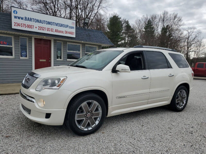 2012 GMC Acadia for sale at BARTON AUTOMOTIVE GROUP LLC in Alliance OH