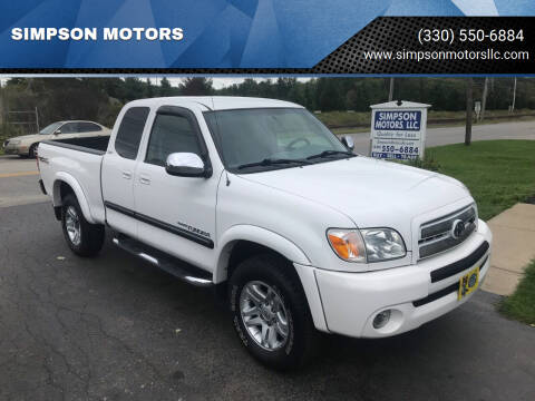 2005 Toyota Tundra for sale at SIMPSON MOTORS in Youngstown OH