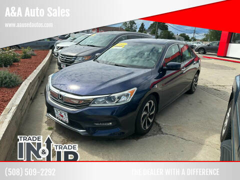 2017 Honda Accord for sale at A&A Auto Sales in Fairhaven MA
