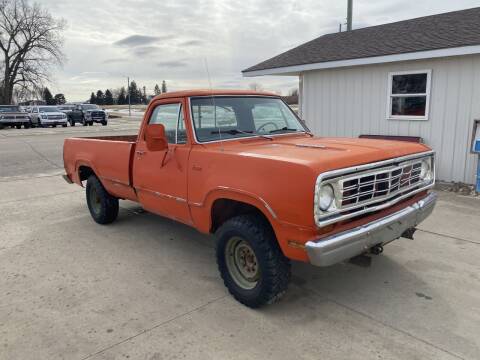 1975 Dodge W100 4x4 for sale at B & B Auto Sales in Brookings SD