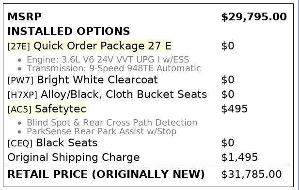 2020 Chrysler Voyager LX