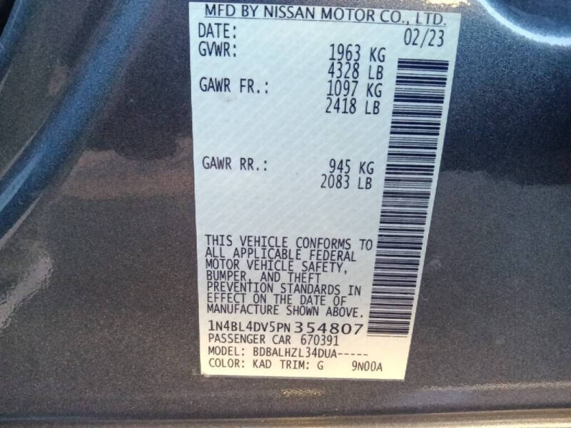 2023 Nissan Altima 2.5 SV