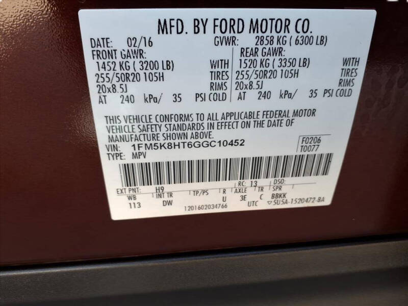 2016 Ford Explorer Platinum