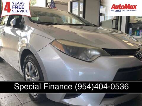 2014 Toyota Corolla for sale at Auto Max in Hollywood FL