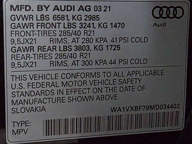 2021 Audi Q7 quattro Prestige 55 TFSI