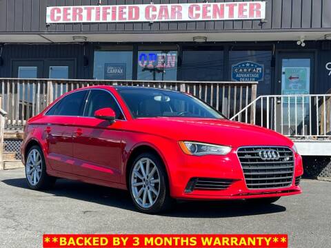 2015 Audi A3 for sale at CERTIFIED CAR CENTER in Fairfax VA