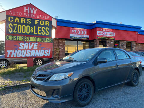 2012 Toyota Corolla for sale at HW Auto Wholesale in Norfolk VA
