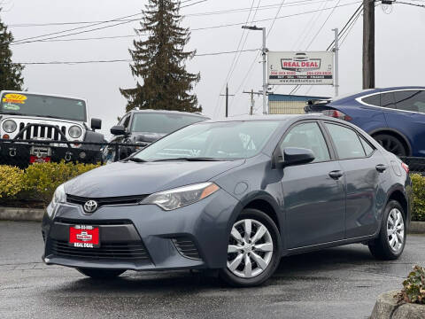 2016 Toyota Corolla for sale at Real Deal Cars in Everett WA
