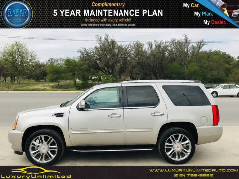 2008 Cadillac Escalade for sale at LUXURY UNLIMITED AUTO SALES in San Antonio TX